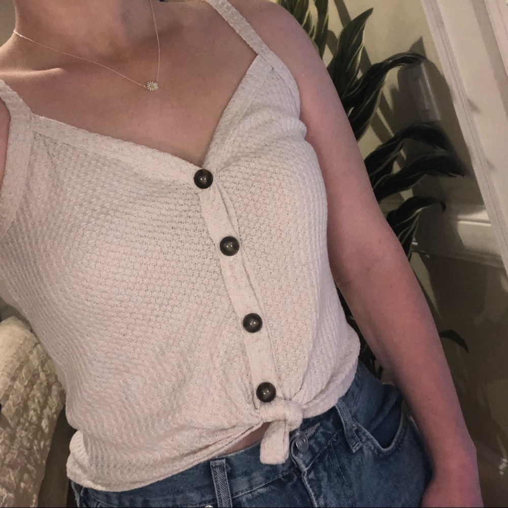 Tilly’s Button Waffle Tank Top Size XS